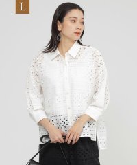 エヴェックス バイ クリツィア　Lサイズ/【L】【カタログ掲載品】【ウォッシャブル】タイルエンブロイダリーブラウス/508166780