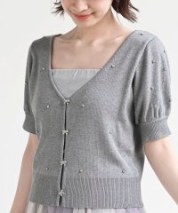 rps/リボンボタンビジュー付きニットカーディガン/508173295