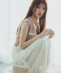 NATURAL BEAUTY BASIC/ツイードニットベストドッキングワンピース/508173408