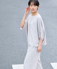 TRANSWORK/【ウォッシャブル】【接触冷感】【UV】バックサテンジョーゼットプルオーバーブラウス/508174547