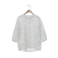 BRODIAEA/ブローディア BRODIAEA ペイズリーボタニカル柄コットンブラウス7分袖/508184365