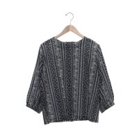 BRODIAEA/ブローディア BRODIAEA 塩縮加工ボタニカル柄コットンブラウス/508184366