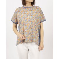 BRODIAEA/ブローディア BRODIAEA リバティープリントミラクルウェーブ ボタニカル柄切り替え半袖Tシャツ/508184372