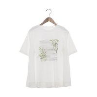EGLANTINE/エグランティーヌ EGLANTINE バイオスムース プリント箔ロゴ半袖Tシャツ/508184374