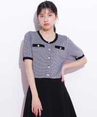 JILL by JILL STUART/ラメツイード半袖カーディガン/508186984