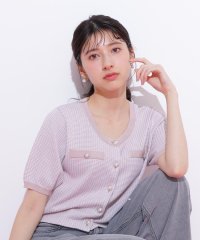 JILL by JILL STUART/ラメツイード半袖カーディガン/508186984