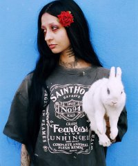 RoyalFlash/SAINT MICHAEL/セントマイケル/NH_SS TEE STHD.FEARLESS BLACK/508187059