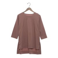 BRODIAEA/ブローディア BRODIAEA 無地七分袖チュニックカットソー/508187327