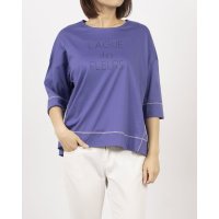 BRODIAEA/ブローディア BRODIAEA 抗菌スムースカットソー ロゴプリント配色ステッチ半袖プルオーバー/508187330