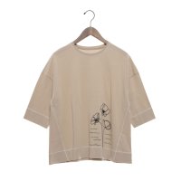 BRODIAEA/ブローディア BRODIAEA フラワープリント5分袖カットソー 2本針ステッチ/508187334