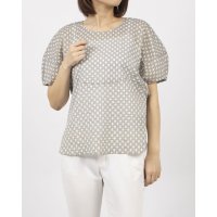 BRODIAEA/ブローディア BRODIAEA リップル立体加工 ドット柄プルオーバー/508187373