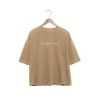EGLANTINE/エグランティーヌ EGLANTINE バイオスムース ロゴ刺繍5分袖Tシャツ/508187389