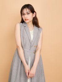 QUEENS COURT/クイーンズコート QUEENS COURT リネンライクシャンブレージレワンピース≪手洗い可能≫/508190068