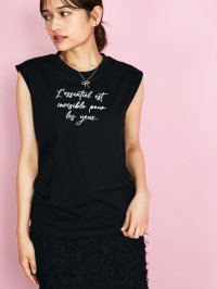 QUEENS COURT/クイーンズコート QUEENS COURT 3DフロッキーノースリTシャツ≪洗濯機で洗える≫/508190070