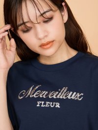 QUEENS COURT/クイーンズコート QUEENS COURT スパンコール刺繍ロゴTシャツ≪手洗い可能≫/508190071
