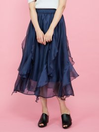 QUEENS COURT/クイーンズコート QUEENS COURT シルキーオーガンジースカート≪手洗い可能≫/508190075