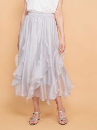 QUEENS COURT/クイーンズコート QUEENS COURT シルキーオーガンジースカート≪手洗い可能≫/508190075