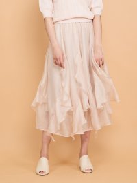 QUEENS COURT/クイーンズコート QUEENS COURT シルキーオーガンジースカート≪手洗い可能≫/508190075