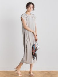 Droite Lautreamont/ドロワット ロートレアモン Droite lautreamont 【WEB限定】カットジョーゼットサイドラインワンピース≪手洗い可能≫/508190669