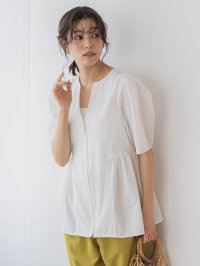 Droite Lautreamont/ドロワット ロートレアモン Droite lautreamont カラミタンブラーZIPブラウス≪手洗い可能≫/508190672