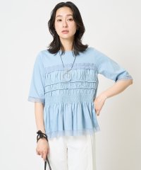 GEORGES RECH/[接触冷感]チュールビスチェ風5分袖カットソー/508191431
