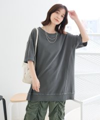 Green Parks/グリーン パークス Green Parks ピグメント裏毛切りっぱなしチュニック/508191499