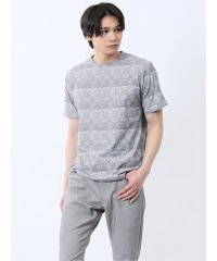 TAKA-Q/タカキュー TAKA－Q メッシュ かすれプリント クルーネック半袖Tシャツ/508191598