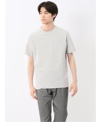 TAKA-Q/タカキュー TAKA－Q ピンタックボーダー クルーネック半袖Tシャツ/508191599