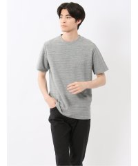 TAKA-Q/タカキュー TAKA－Q ピンタックボーダー クルーネック半袖Tシャツ/508191599