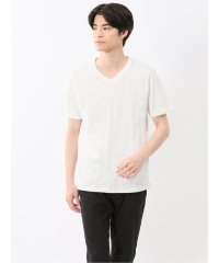 TAKA-Q/タカキュー TAKA－Q ふくれアーガイル Vネック半袖Tシャツ/508191600