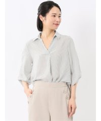 m.f.editorial/エムエフエディトリアル m.f.editorial 袖タックかぶり スキッパーシャツチュニック/508191608
