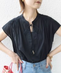 SHIPS WOMEN/〈手洗い可能〉スキッパー タック フレンチ スリーブ ブラウス/508191707
