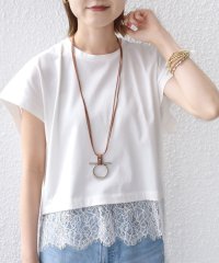 SHIPS WOMEN/【WEB限定】〈手洗い可能〉裾 レース コンビ プルオーバー/508191709