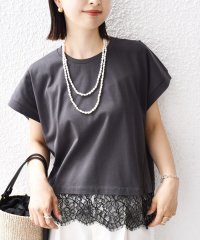 SHIPS WOMEN/【WEB限定】〈手洗い可能〉裾 レース コンビ プルオーバー/508191709