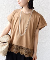 SHIPS WOMEN/【WEB限定】〈手洗い可能〉裾 レース コンビ プルオーバー/508191709
