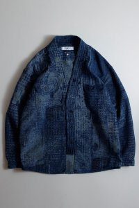 FDMTL/ファンダメンタル FDMTL BORO JAQUARD HAORI SHIRT RINSE/508191811
