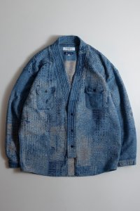 FDMTL/ファンダメンタル FDMTL BORO JAQUARD HAORI SHIRT 3YR WASH/508191812