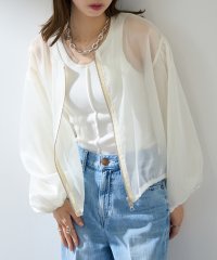 MAISON BREEZE reveur/メゾンブリーズレヴール MAISON BREEZE reveur 箔オーガンジーバルーンジャケット trc/508191912