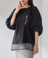 MAISON BREEZE reveur/メゾンブリーズレヴール MAISON BREEZE reveur チュールレイヤード ラグランプルオーバー チュールトップス trc/508191913