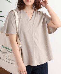 atONE/アットワン atONE ブラウス風タックスキッパー半袖Tシャツ/508192043