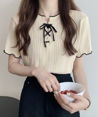 Girly Doll/ガーリードール Girly Doll メロウレースアップトップス【韓国ファッション】/508192930