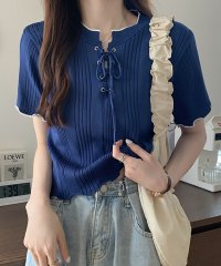 Girly Doll/ガーリードール Girly Doll メロウレースアップトップス【韓国ファッション】/508192930