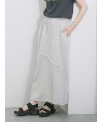 Samansa Mos2 blue/◎裏毛切替ナロースカート/508193172