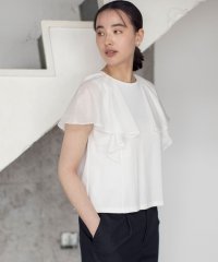 KUMIKYOKU（LARGE SIZE）/【接触冷感】コットンポンチケープライク ブラウス/508193324
