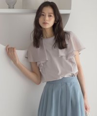 KUMIKYOKU（LARGE SIZE）/【接触冷感】コットンポンチケープライク ブラウス/508193324