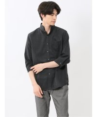TAKA-Q/タカキュー TAKA－Q TechLinen スタンドカラー 7分袖シャツ/508193626