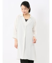 m.f.editorial/エムエフエディトリアル m.f.editorial 吸水速乾 7分袖 スキッパー シャツワンピース/508193637