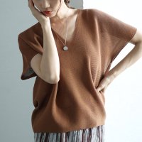 Sawa a la mode/サワアラモード Sawa a la mode コクーンシルエットサマーニットトップス/508193884