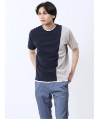 TAKA-Q/タカキュー TAKA－Q ポンチ配色 クルーネック半袖Tシャツ/508193970