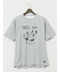GRAND-BACK/グランバック GRAND－BACK 【大きいサイズ】エスパスヴェール/ESPACE VERT 綿天竺 ペンギン クルーネック半袖Tシャツ/508193974